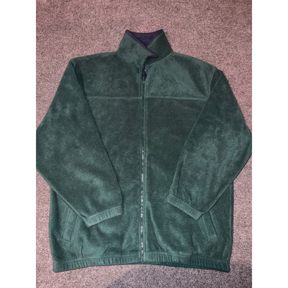 Vintage Reservoir Sportswear Mens Large Green Full Zip Fleece Jacket 90s Retro
